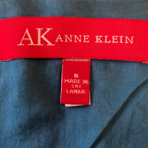 Anne Klein blue linen skirt - Picture 4 of 7